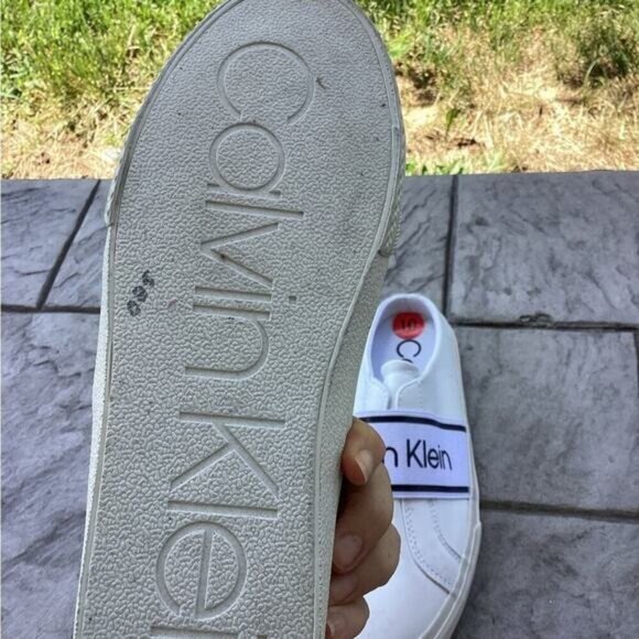 Acubi mermaidcore fairycore Calvin Klein Women's White and Black Mules size 10 - Picture 5 of 6